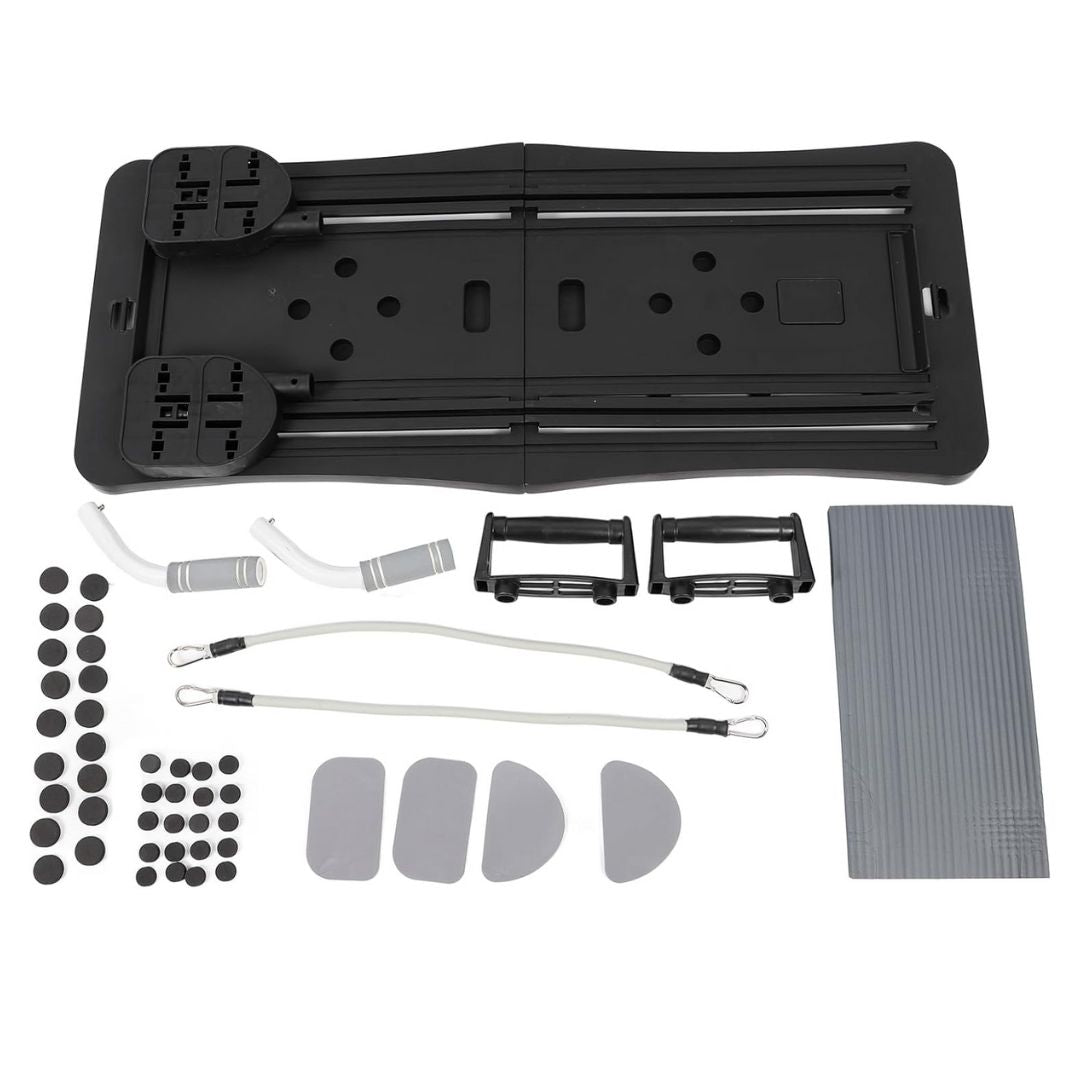 Foldable Pilates Reformer Machine โ Multifunctional Home Fitness Board with Ab Roller