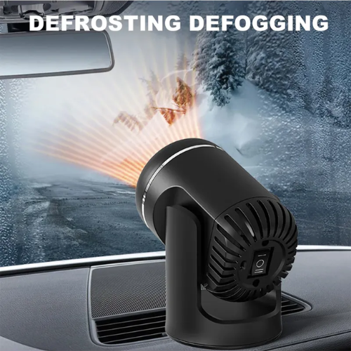 130W 12V Car Heater Fast Heating Windshield Defroster Demister Electric Fan Heater for Cars SUV Truck & Trailer - Black