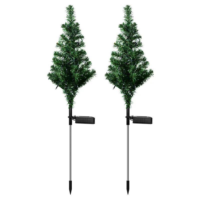 2 Pcs Solar Christmas Tree with Lighting Modes