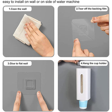 Cup Dispenser, Wall Mount Bathroom Cup Holder