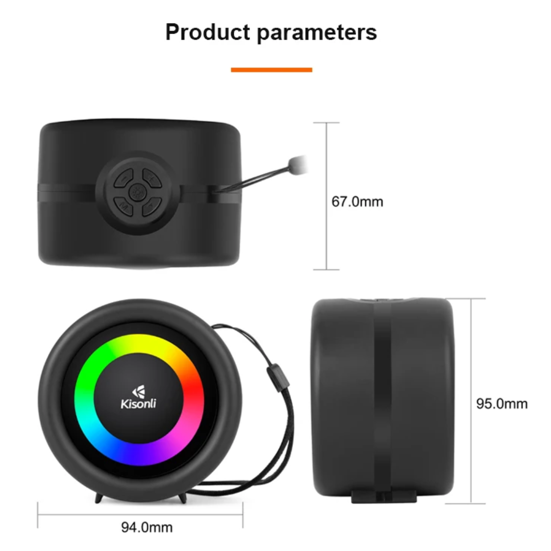 Speaker Kisonli S16, Bluetooth, Black