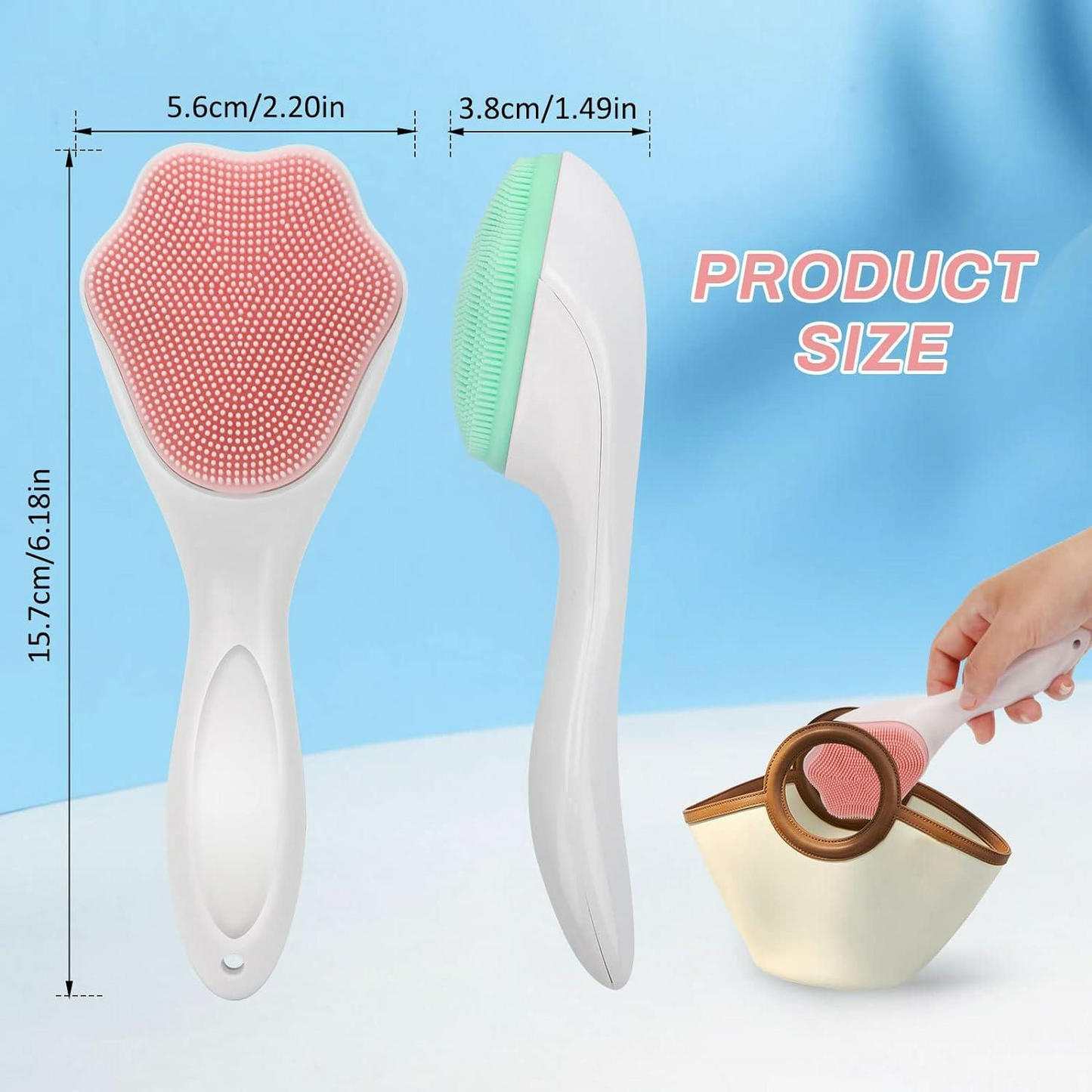 Silicone Face Scrubber – Exfoliating Facial Cleansing Brush for Pores & Blackhead Removal