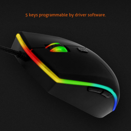 MeeTion MT-GM21 USB Wired Chromatic RGB Circulation Backlit Gaming Mouse