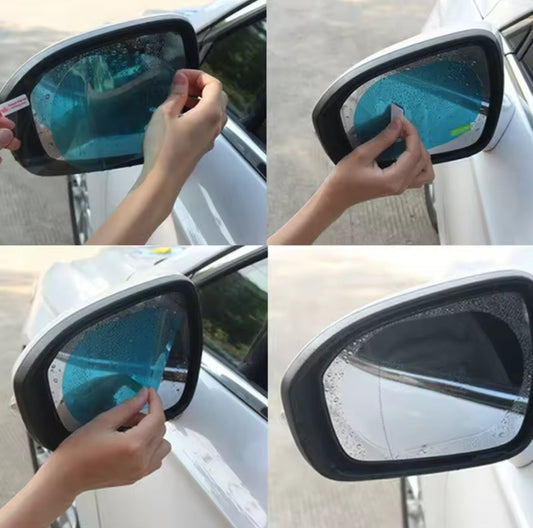 Waterproof Anti Fog Film Rain Proof Car Mirror for All Vehicles - Set of 2