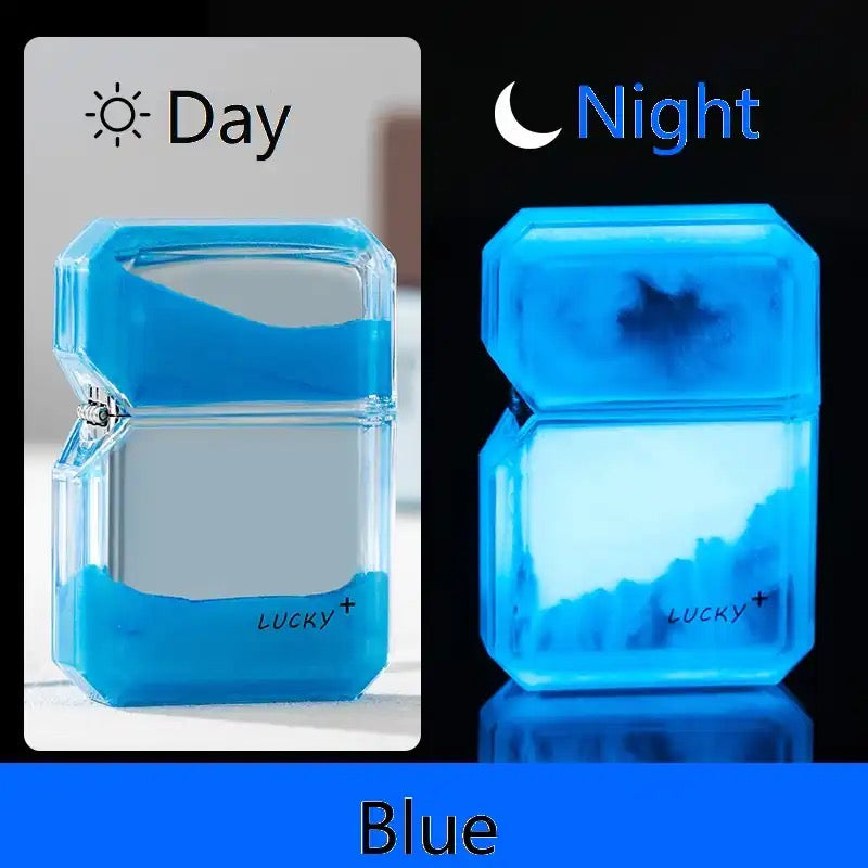 Luminous quicksand fluorescent gas lighter