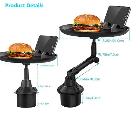 Tray Food for Car – Adjustable Car Tray Table And Phone Holder