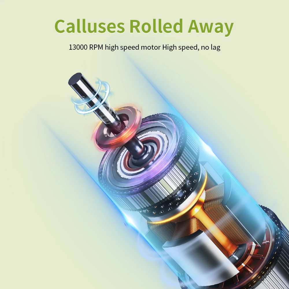 Electric Callus Remover & Pedicure Kit – Foot Grinder, File & DeadSkin & Hair Removal Tool