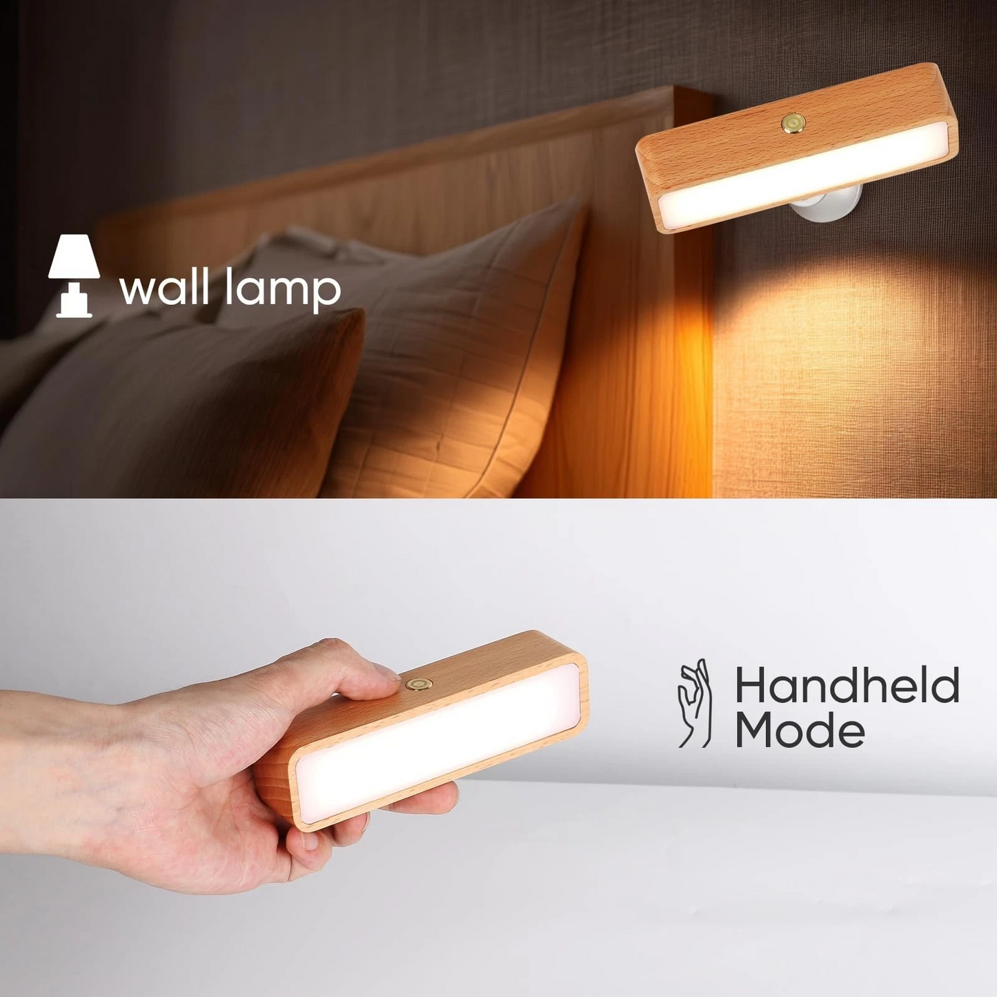 2 Pcs Rechargeable Intelligent Sensing Led Wall Lights