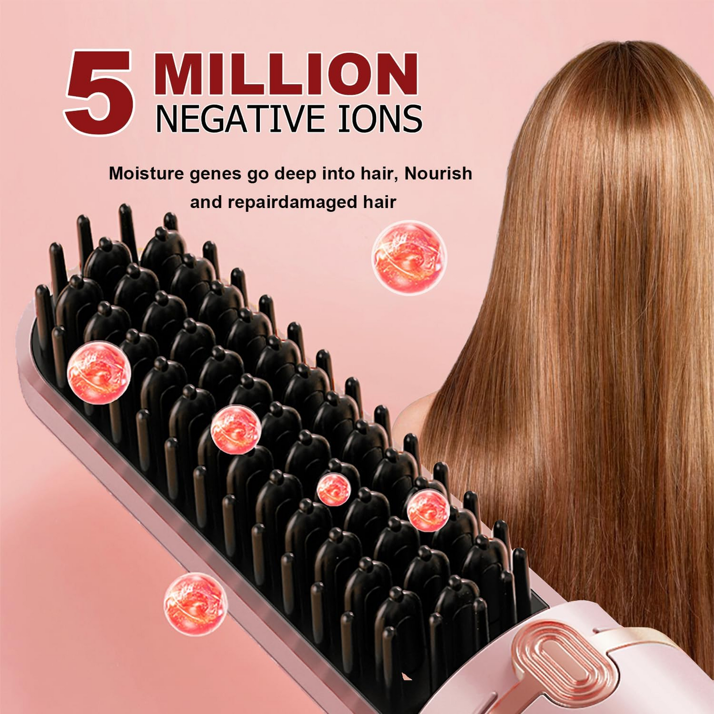 Portable Hair Straightening Comb with Negative Ions