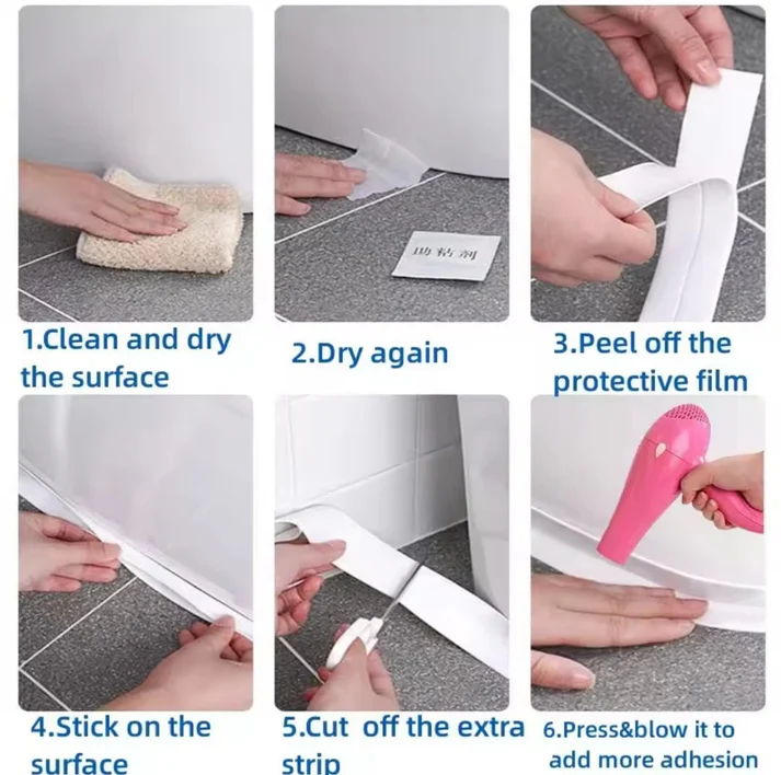 Bath Sealing Tape Waterproof Caulk Strip 3.2m