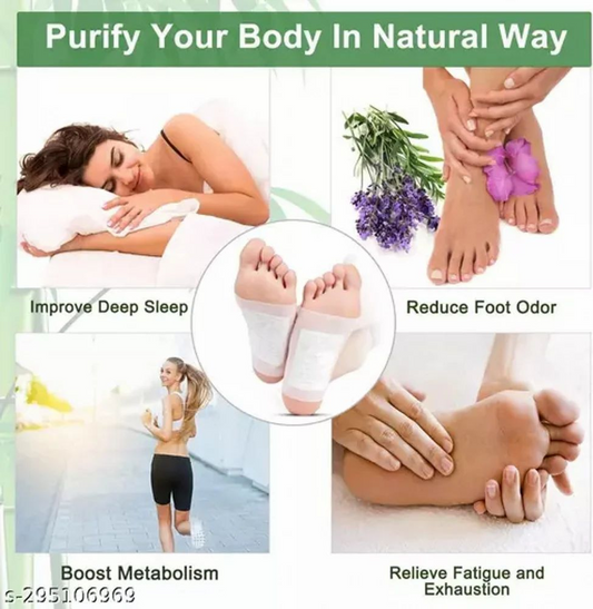 Detox Foot Patches Pain Free Foot Pads for Stress Relief Sleep Remove Cleansing Detox Foot Patches Kit Natural ingredients Toxins Ginger Foot Detox- SET OF 2 (PURPLE)