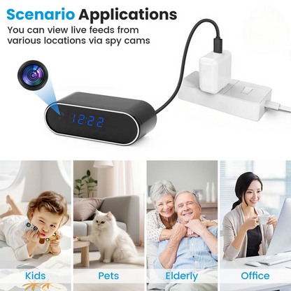 Spy Wifi Clock Hidden Camera
