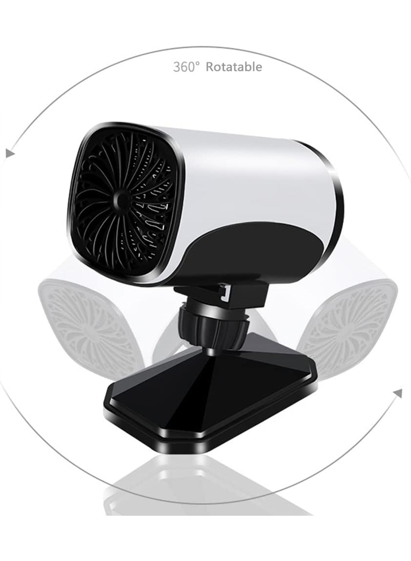 12V 150W Universal Portable Electronic Car Heater Fan 360° Rotatable Car Windshield Defogger