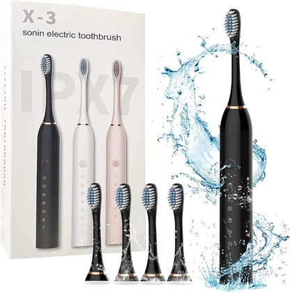 Sonic Electric Toothbrush, USB Rechargeable with 4 Brush Heads & 6 Modes | IPX7 Waterproof for Adults and Kids