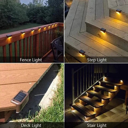 2 Led Triangle Solar Step Light Outdoor Waterproof IP67 Solar