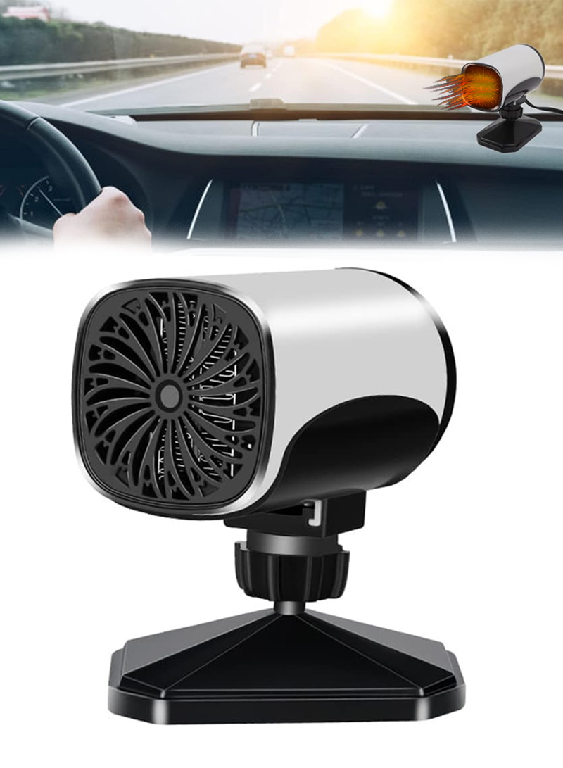 12V 150W Universal Portable Electronic Car Heater Fan 360° Rotatable Car Windshield Defogger