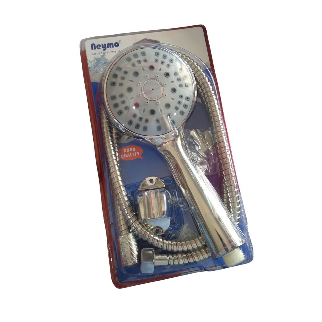 Shower head kit | 5 Spray modes | Hand-held shower head + Shower hose + Bracket | Chrome-plated ABS