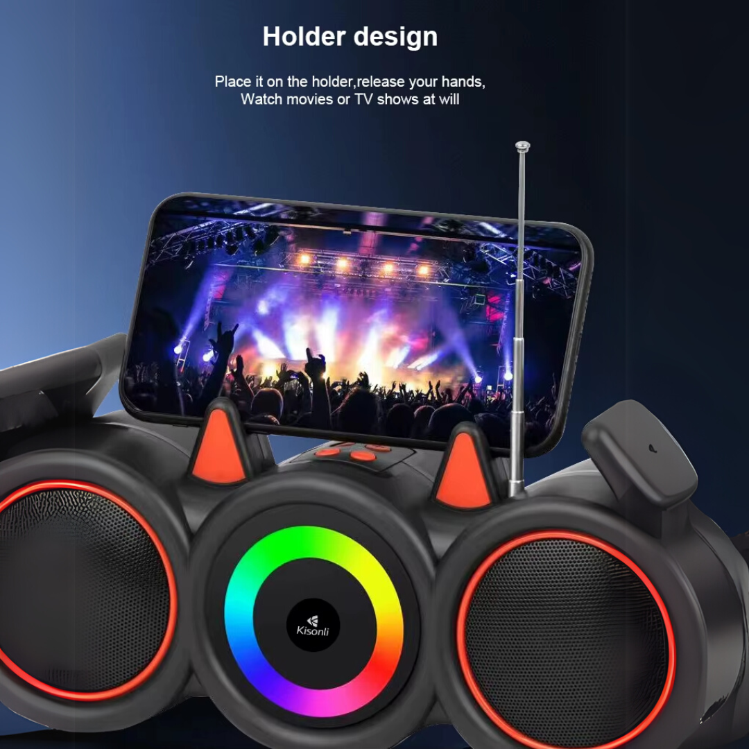 Kisonli Soundbar Bluetooth RGB Speaker With Dynamic RGB Lighting LED-918