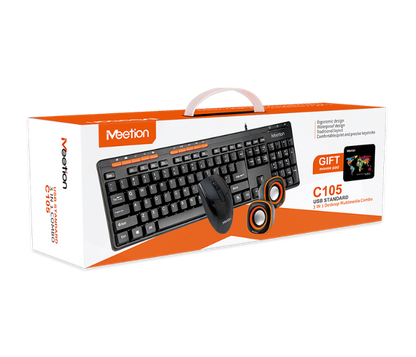 MEETION C105 WIRED KEYBOARD + MOUSE + SPEAKER COMBO