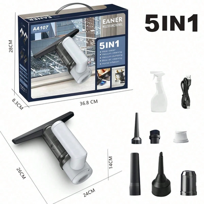 5 in 1 Cordless Window Vacuum Cleaner Set 2000mAh