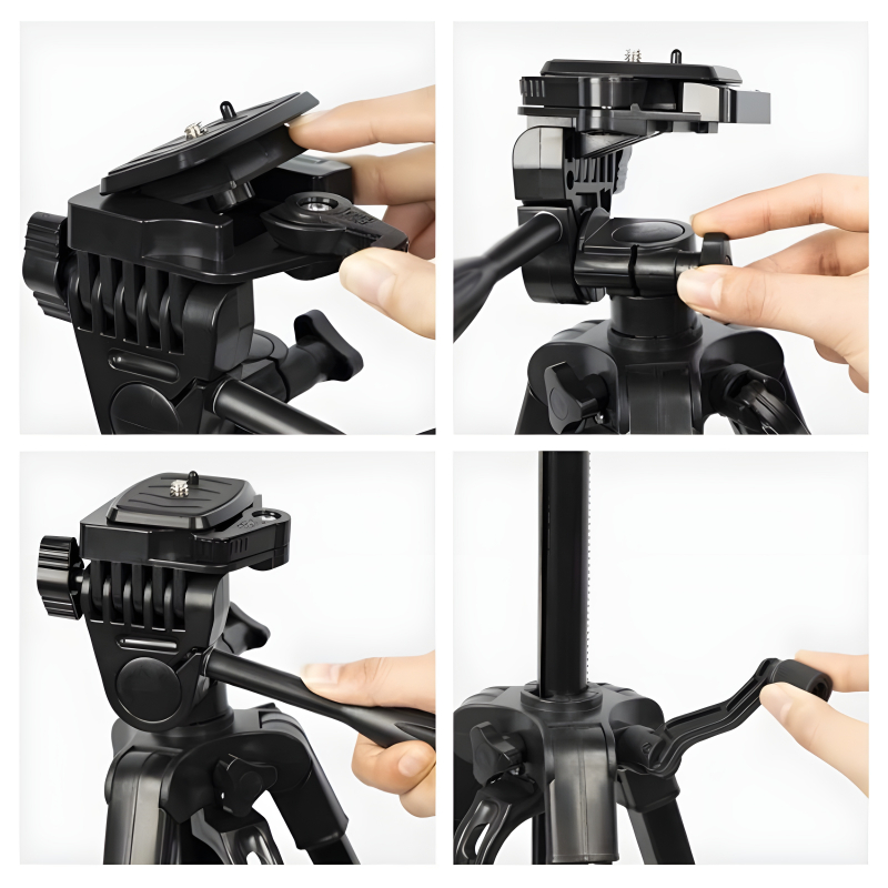 3366 Multi-Functional Professional Lightweight Portable Tripod Stand For Mobile Phones And Cameras