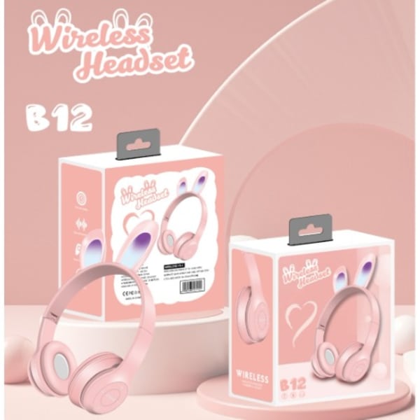 B12 - Wireless Bluetooth Rabbit Ear Headphone 2022 With Led Light