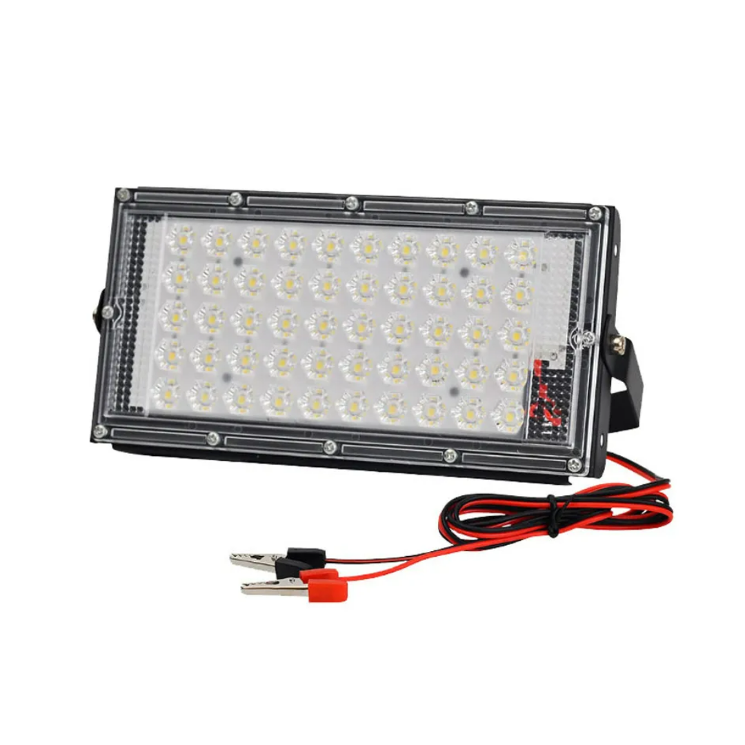 50W 50-SMD LED Flood Light with 120° Adjustable Angle, Waterproof Compact Size Outdoor Flood Light (L21 x W2.5 x H10.5)cm - White Light