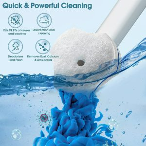 Toilet Cleaner Brush Set with 8-pieces Sponge Refills