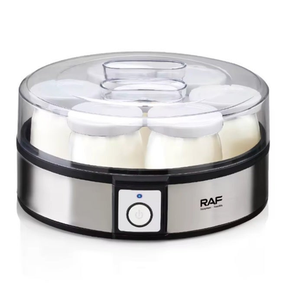 RAF Yogurt Maker, 20W Electric Automatic Yogurt Machine with 7 Glass Jars – Healthy Homemade Yogurt Maker R14400
