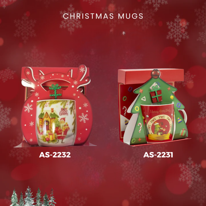 Christmas mug with free spoon 2206-2207