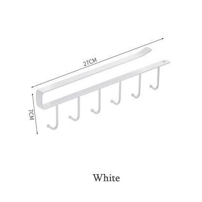 Convenient Clip Hook Iron 6 Hook Storage Rack Cabinet Metal Frame