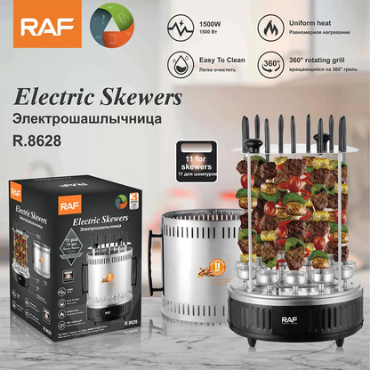 RAF Multifunctional Electric Grill Vertical Portable Rotating Barbecue 1500W R8628