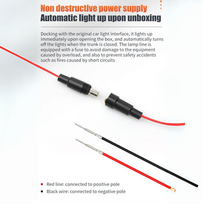 12V LED Trunk Light Warm White LED Strip 2M Waterproof Flexible Light