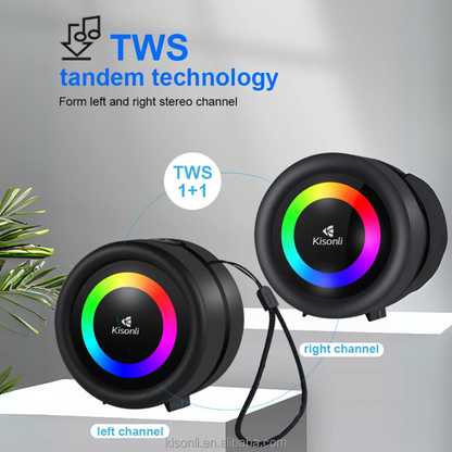 Speaker Kisonli S16, Bluetooth, Black