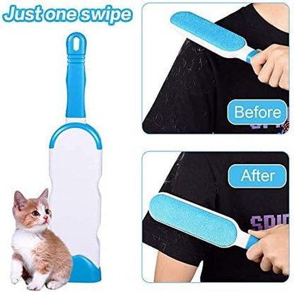 Pet Hair Remover Brush for Dogs and Cats with Efficient Double-Sided Self Cleaning Base, Animal Hair Removal Tool