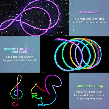 ANDOWL Rgb Neon rope strip lightS 5 METER