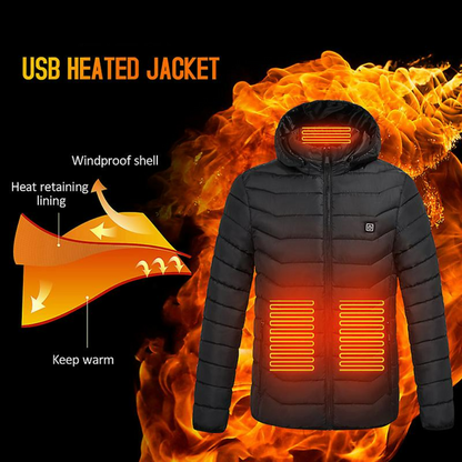 Heating Hoodie Jacket Outdoor Coat USB Electric Heated Jackets