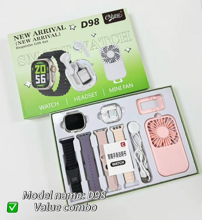 Smart Watch Set WATCH-HEADSET-MINI FAN