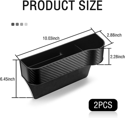Carbon Fiber Car Seat Organiser with Cup Holder