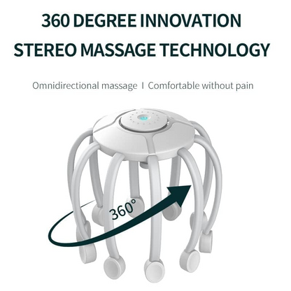 Portable Black Electric Head Massager – Hands-Free Stress, Headache & Pain Relief