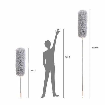 100 Inch Fan Duster, Extendable Microfiber Duster, Feather dust