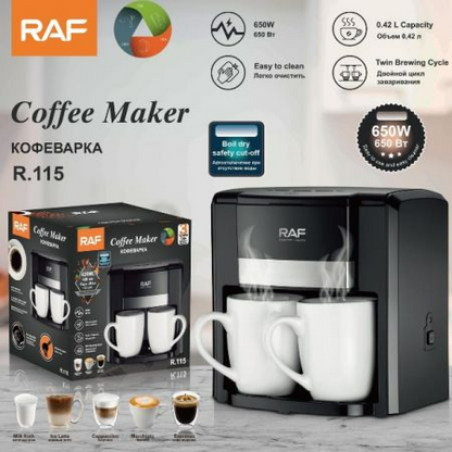 RAF Coffee Maker With 2 Free Mug 650W 420ML R115