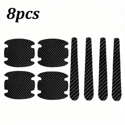 8PCS/SET Carbon Fiber Car Door Handle Protector Cover Inner Bowl Anti Scratch Sticker