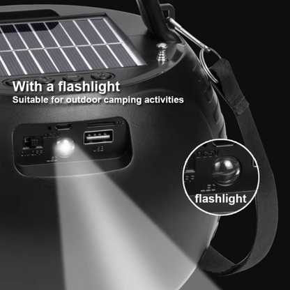 Kisonli SC22 Portable 10W Solar Power Stereo Speaker