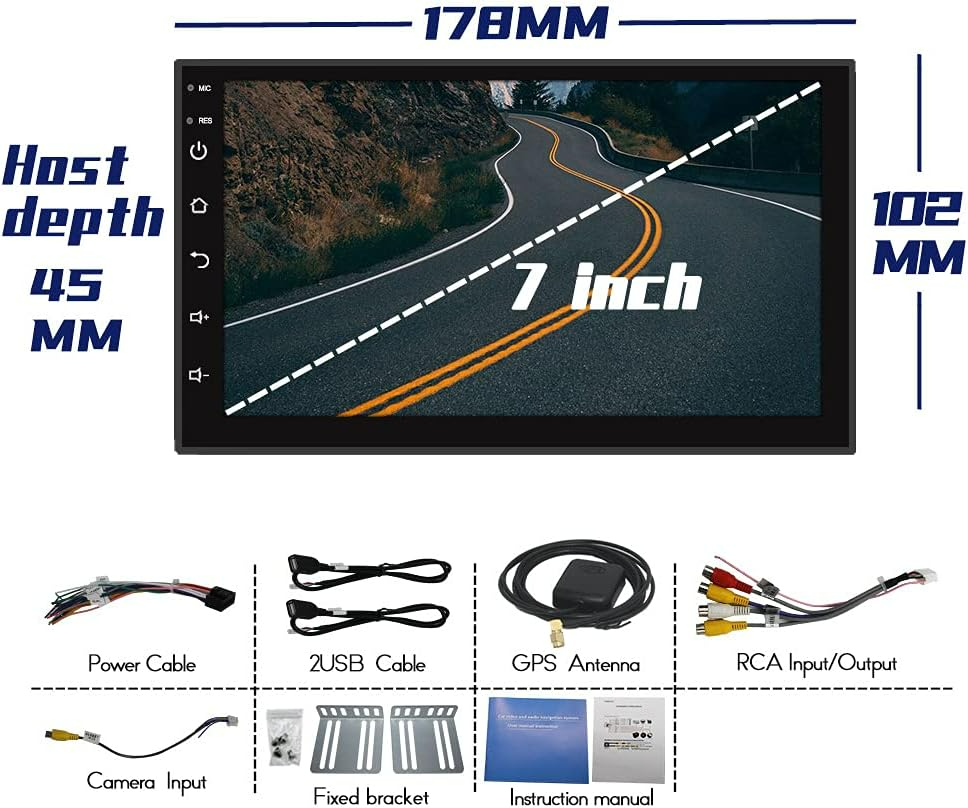 Car Android Screen Stereo 2 Din 7-Inch Monitor