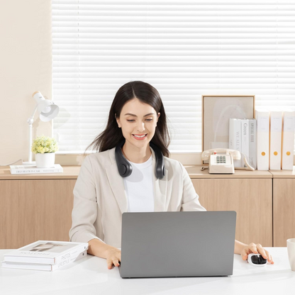 Portable Neck Fan – Hands-Free Bladeless Wearable Fan with Rechargeable Battery