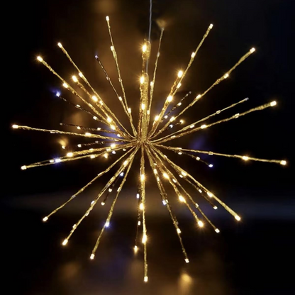 Christmas Starburst Light Lighted Ball 120 LED Firework Lights Twinkle Hanging Ball