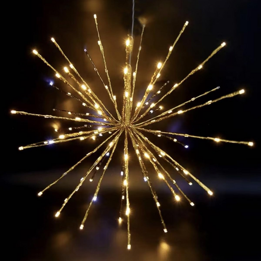Christmas Starburst Light Lighted Ball 120 LED Firework Lights Twinkle Hanging Ball