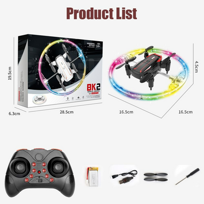 Cool Led Drone 360Degree Roll Colorful Luminous Ball Stunt Tumbling Quadcopter Toy BK8