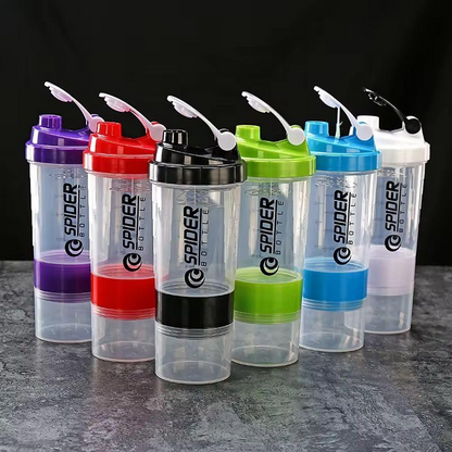3 In 1 Spider Shaker Bottle 500ml Green Color